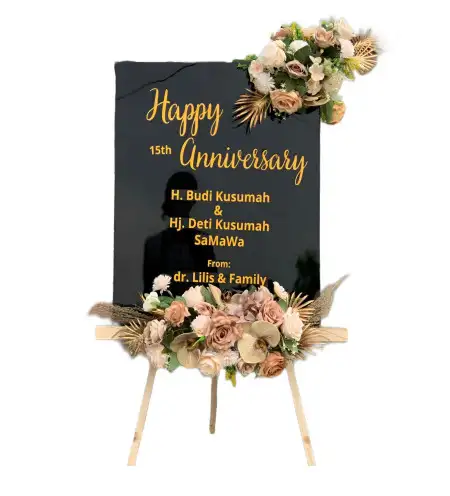Papan Bunga Akrilik Venue Wedding Bekasi